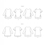 Naiste kihilised tuunikad, suurused: A (XS-S-M-L-XL), Simplicity Pattern #S9046 