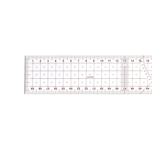Läbipaistev õhem plastjoonlaud 5 cm x 60 cm DY2660 