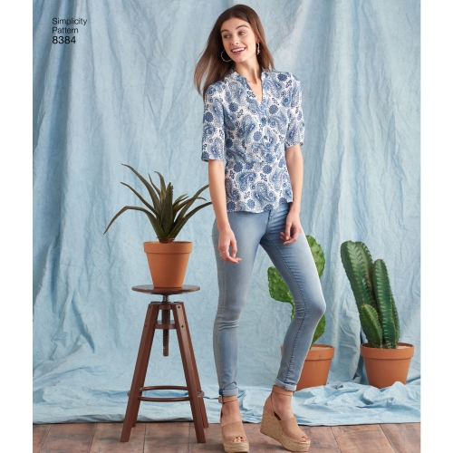 Naiste kleit pikkuse variatsioonide ja topiga, Simplicity Pattern # 8384 