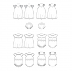 Выкройка: Baby Romper, Dress and Panties, Butterick B6549YA5 