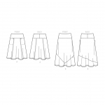 Выкройка: Misses` Skirt, Butterick B6597 