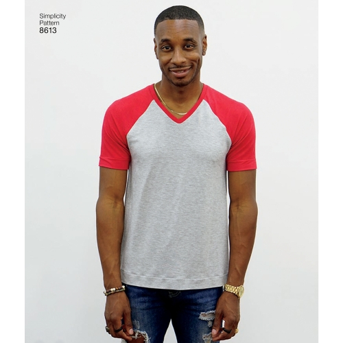 Meeste trikoo topp by Mimi G, suurused: A (XS-S-M-L-XL), Simplicity Pattern #8613 