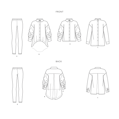 Laste ja tüdrukute vabaltlangevad topid, Simplicity Pattern #S9054 