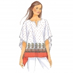 Выкройка: Misses` Fringe-Trim, Overlay or Notch-Neck Tunics, Butterick B6356 