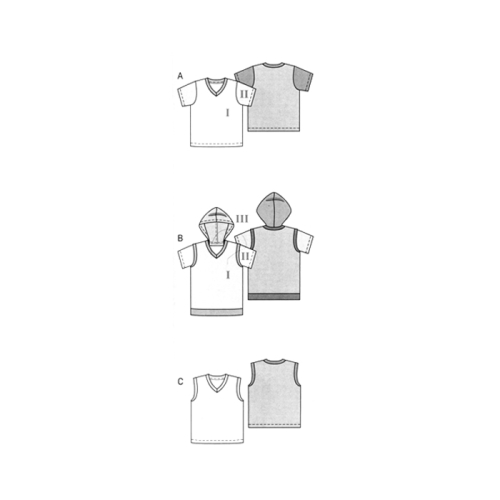 T- särk 104 - 140cm,T- shirt Burda 9523 