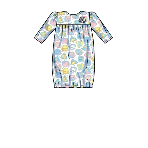 Simplicity lõikekomplekt S9283 INFANT GOWN & JUMPSUIT, SS9283A, Suurused: A (XS-S-M-L-XL) 