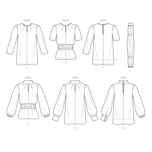 Naiste pluusid vestiga,Simplicity Pattern #S8948 