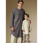 Выкройка: Misses`, sizes: Men`s, sizes: Children`s, sizes: Boys`, sizes: Girls` Buttoned Tunic and Pull-On Pants, Butterick B6429 