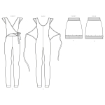 Naiste trikookombinesoon ja miniseelik, Simplicity Pattern #S9150 