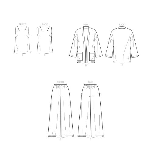 Simplicity lõikekomplekt S9271 MISSES JACKET, TOP, PANT 