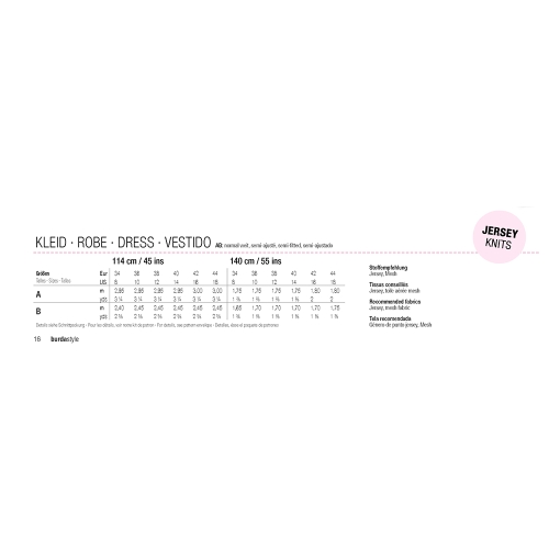 Kleit Nr.34-44, Burda Style Nr.6412 