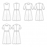 Naiste, väikesekasvuliste Petite naiste kroogitud, Blouson-kleidid, Butterick B6450 
