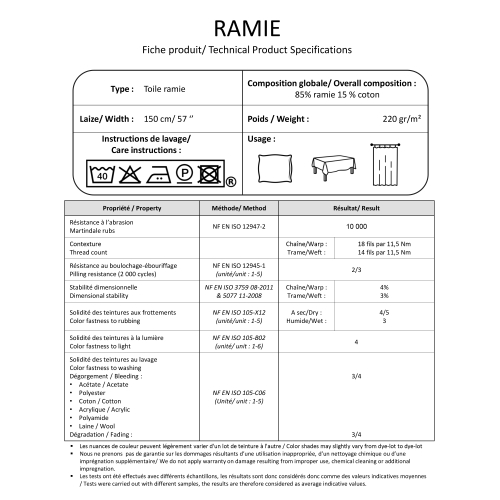 Ramjee-puuvillakangas, 150 cm, REC414002 