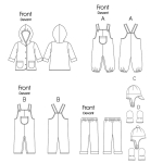 Выкройка: Beebide` Jacket, Overalls, Pants, Hat and Mittens, Butterick B5584 