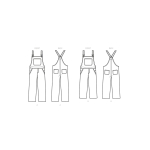 Simplicity Sewing Pattern Misses` Overalls, SS9590AA (XS-S-M-L-XL) 