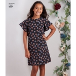 Tüdrukute ja pluss-mõõdus tüdrukute kleit, Simplicity Pattern #8567 