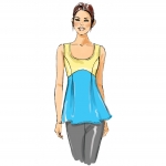 Выкройка: Misses` Pullover, Paneled Tops, Butterick B6458 