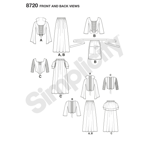 Naiste kostüümid, Simplicity Pattern #8720 