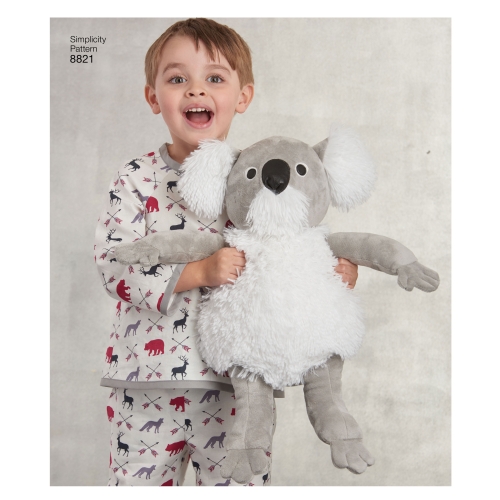 38 cm (15`) Loomad, topistäidetavad, Simplicity Pattern #8821 