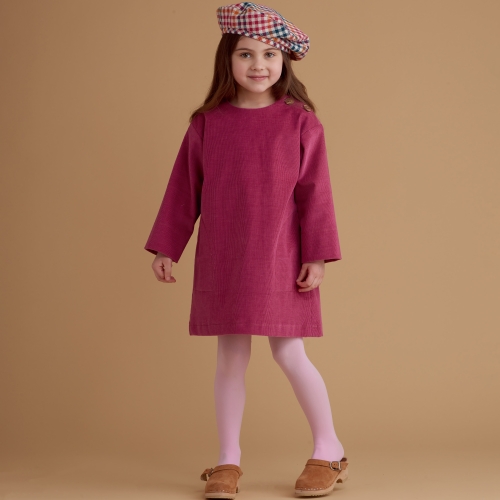 Laste kleidid, topid, püksid, ja müts, suurused: 3-4-5-6-7-8, Simplicity Pattern #S8964 