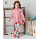 Laste ja tüdrukute trikoo tuunikas ja retuusid, Simplicity Pattern #8105 