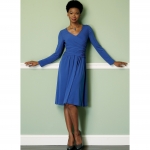 Выкройка: Misses` Ruched, Surplice Dress, Butterick B6411 
