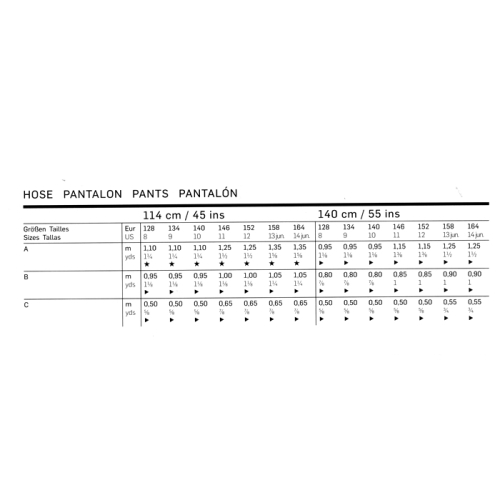 Püksid 128 cm - 164 cm,Pants Burda 9515 