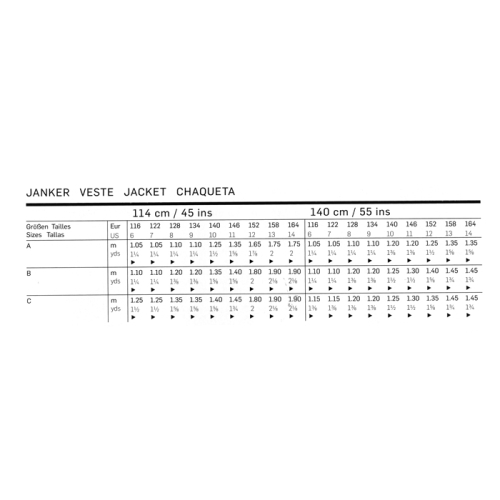 Jakk 116 - 164cm,Jacket Burda 9601 