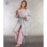 Women`s and Men`s Robe and Pants, Simplicity Pattern #8804 