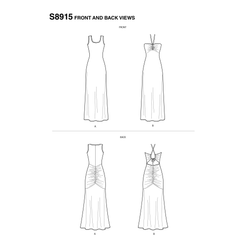 Naiste trikoo maksi kleidid by Mimi G Style, Simplicity Pattern #S8915 
