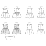 Ompelukaavat: Children`s, sizes: Girls` Dress, Butterick B6201 