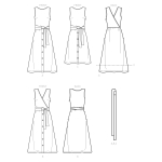 Naiste kleit risthõlmaga seljal, Simplicity Pattern #S9137 