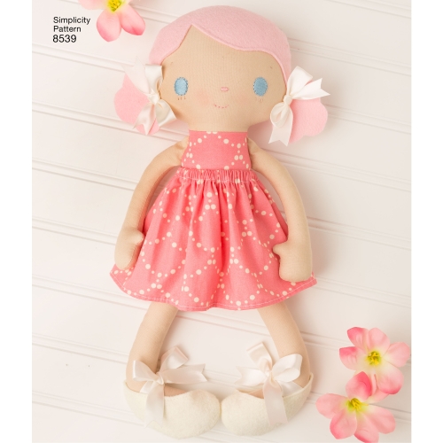 38cm täidisega nukud ja riided, suurused: OS (ÜkS SUURUS), Simplicity Pattern # 8539 