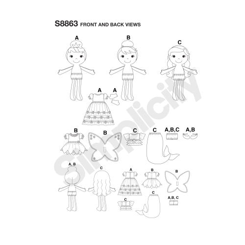 Nukud, topistäidetavad, Simplicity Pattern #S8863 