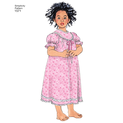 Laste ja tüdrukute salongiriietus, Simplicity Pattern #1571 