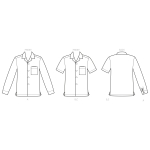 Meeste avatud kaelusega kraega särgid, Simplicity Pattern #S S9157 