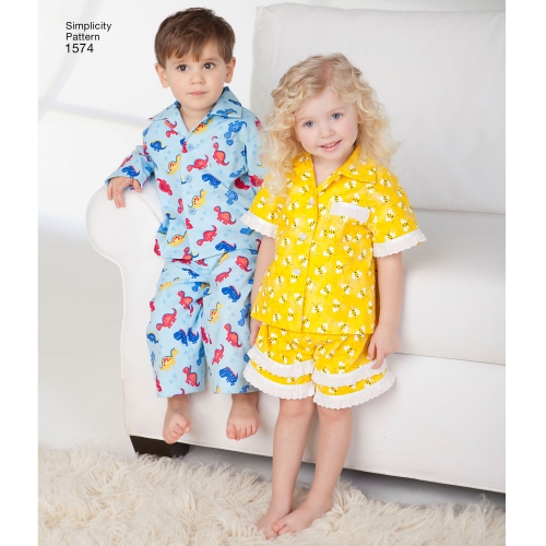 Väikelaste salongiriided, suurused: A (1/2-1-2-3-4), Simplicity Pattern #1574 