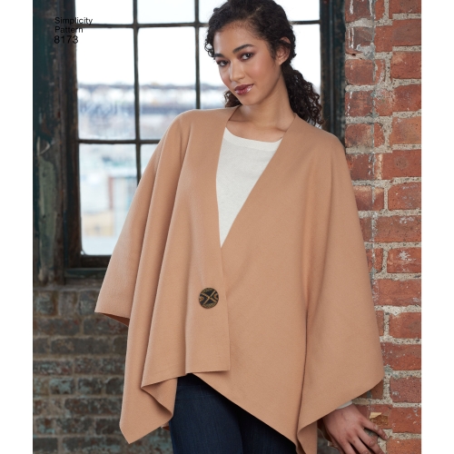 Naiste fliisist hõlmikpontšo, Simplicity Pattern #8173 