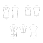 Швейные выкройки Simplicity S9374 Misses` Knit Vests, A (XXS-XS-S-M-L-XL-XXL) 