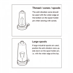 Thread cone holder, anti-vibration cone, hole ø5,5 mm 