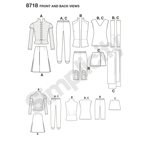 Naiste kostüümid, Simplicity Pattern #8718 