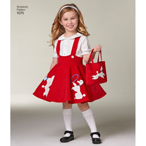 Child`s Jumper, Skirt and Bag, Sizes: A (3-4-5-6-7-8), #1075 