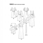 Naiste pullover-kleit ja sõlmitav vöö, Simplicity Pattern #S8832 