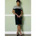 Выкройка: Misses`, sizes: Miss Petite Paneled Dresses with Yokes, Butterick B6410 