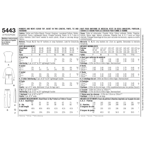 Naiste ja meeste pluss-suurustele riietus, Simplicity Pattern #5443 