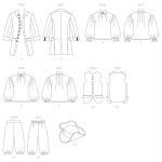 Выкройка: Historical Costume (Coat, Vest, Shirt, Pants and Hat), Butterick B3072 
