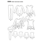Laste ja tüdrukute tuunikad ja retuusid, Simplicity Pattern #8566 