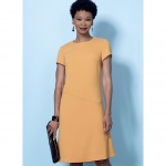 Ompelukaavat: Misses` Fitted Dresses with Hip Detail, Neck and käisevariatsioonidega, Butterick B6480 