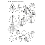 Child`s Cape Costumes, Sizes: A (S-M-L), Simplicity Pattern #8729 