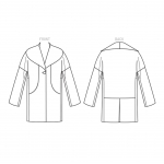 Выкройка: Misses` Drop-Shoulder, Shawl Collar Coat with In-Seam Pockets, Butterick B6423 